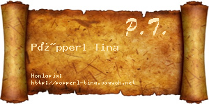Pöpperl Tina névjegykártya